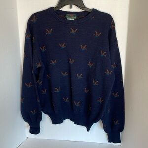 Abercrombie & Fitch Vintage duck patterned wool Crewneck sweater Men’s size L